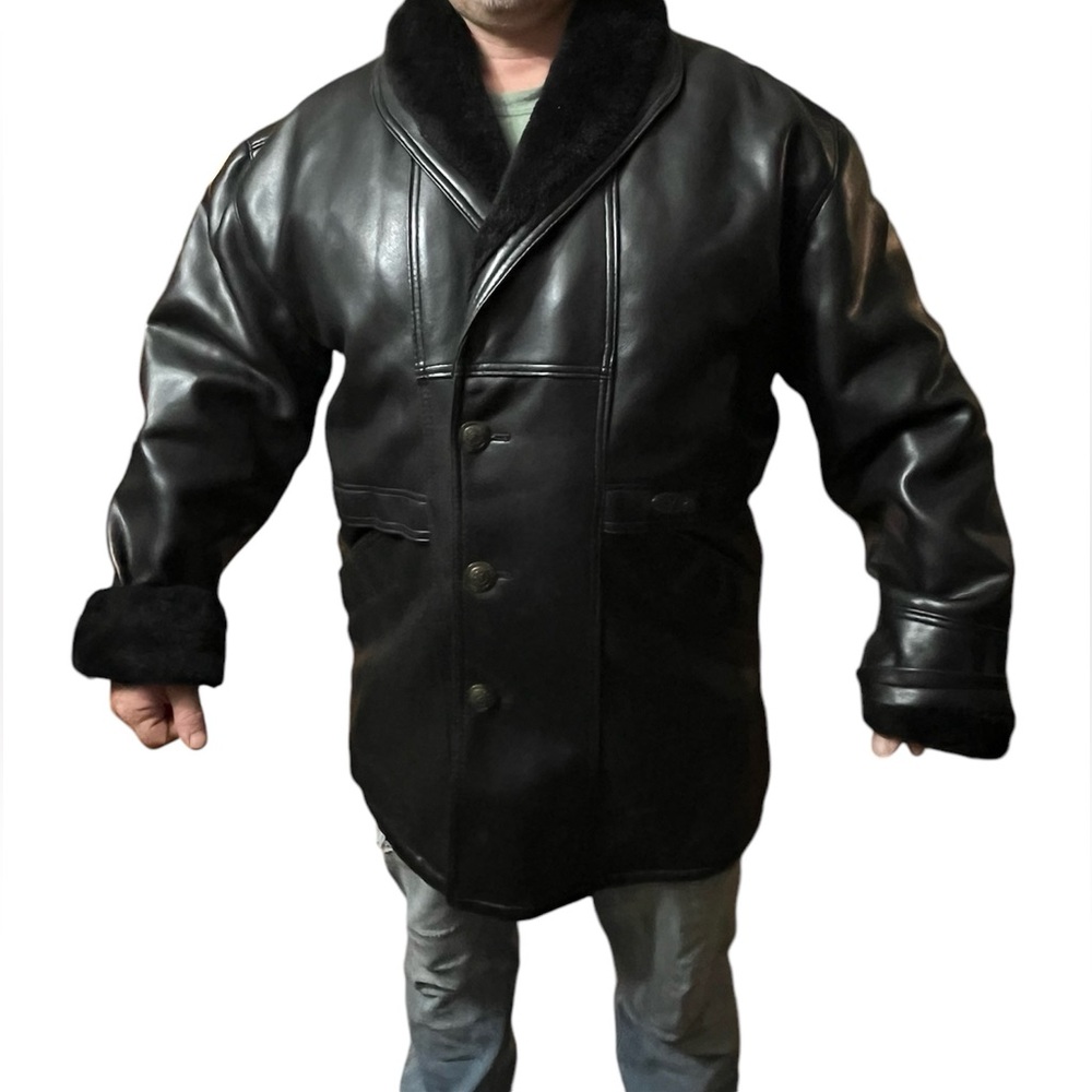 ALTA MODA (Made in Italy) brand faux leather jacket. Gently worn. Size XL.